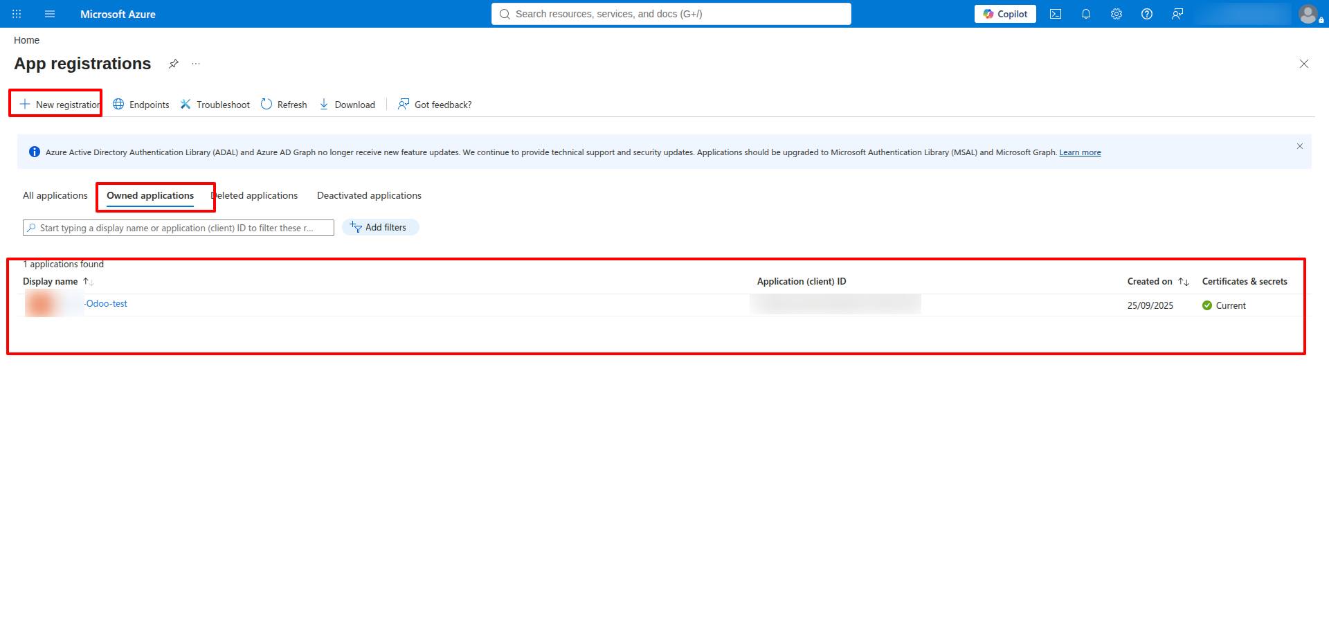 New App Registration